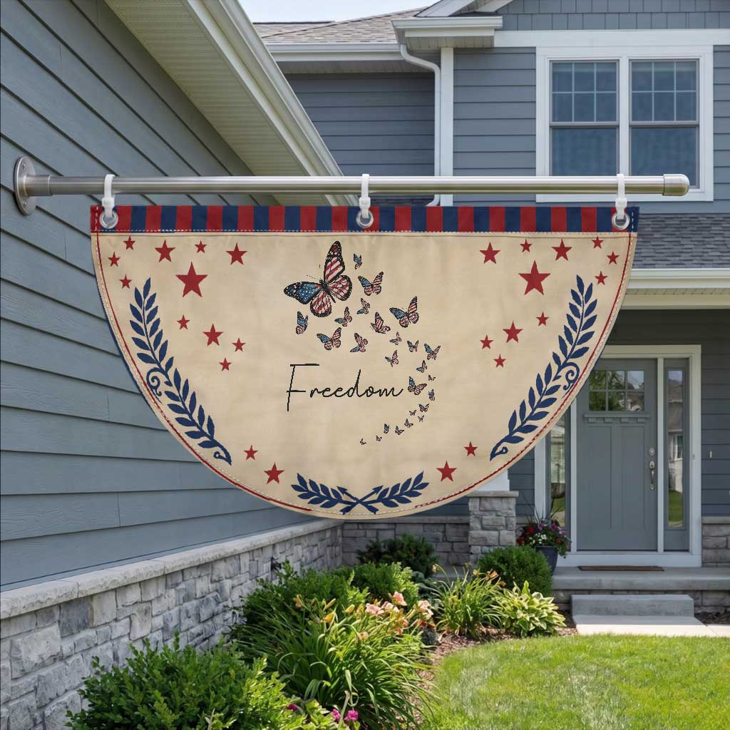 Butterfly Of Freedom American Pride Patriotic Fan Flag
