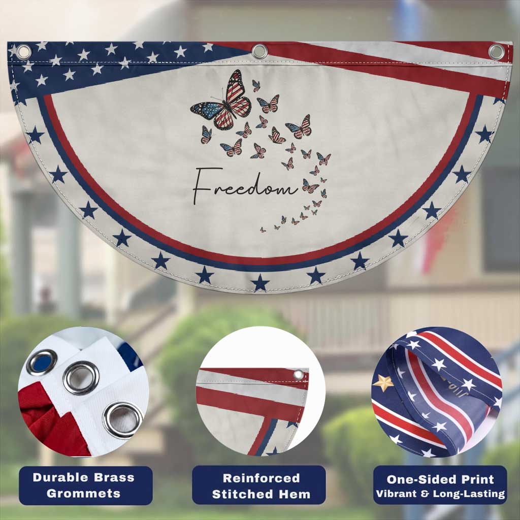 Butterfly Of Freedom American Pride Patriotic Fan Flag