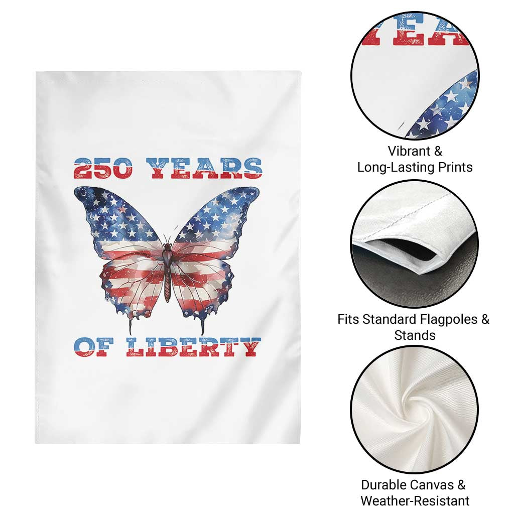 Patriotic Butterfly Garden Flag 250 Years Of Liberty TS12 Print Your Wear