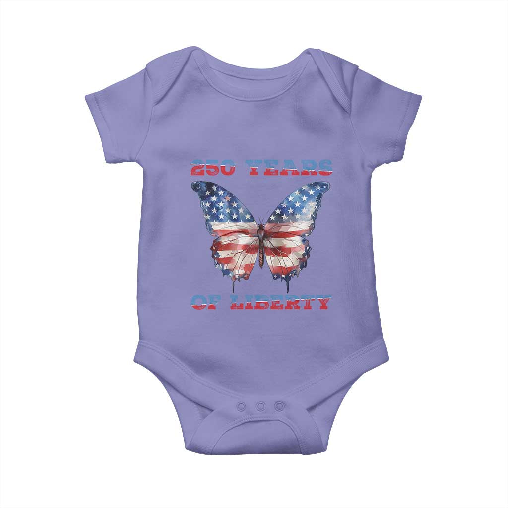 Patriotic Butterfly Baby Onesie 250 Years Of Liberty TS12 Violet Print Your Wear