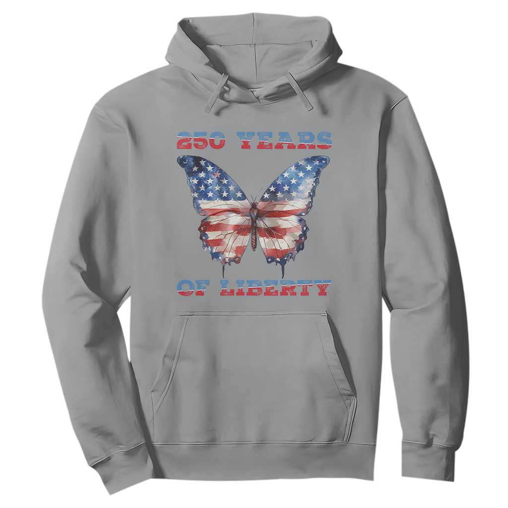 Patriotic Butterfly Hoodie 250 Years Of Liberty TS12 Sport Gray Print Your Wear