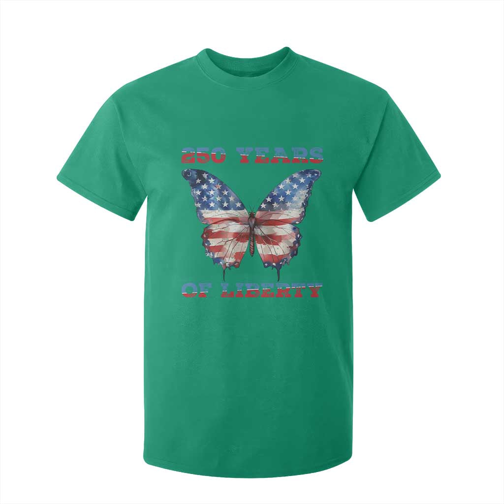 Patriotic Butterfly T Shirt For Kid 250 Years Of Liberty TS12 Irish Green Print Your Wear