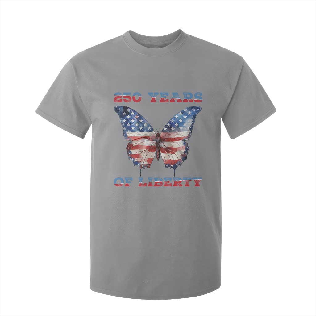 Patriotic Butterfly T Shirt For Kid 250 Years Of Liberty TS12 Sport Gray Print Your Wear