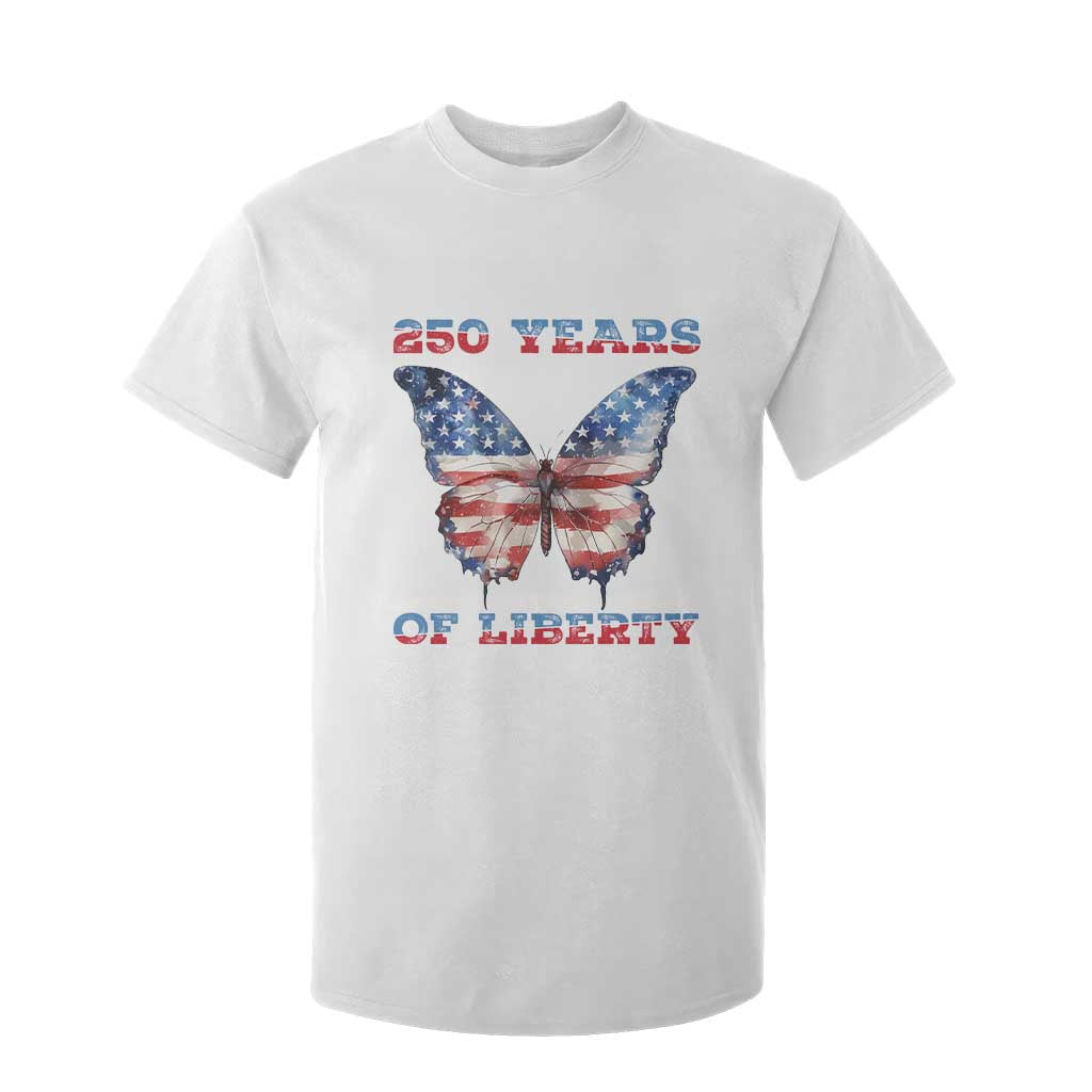 Patriotic Butterfly T Shirt For Kid 250 Years Of Liberty TS12 White Print Your Wear