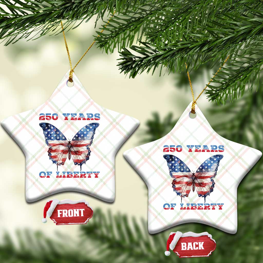 Patriotic Butterfly Ceramic Ornament 250 Years Of Liberty TS12 Print Your Wear