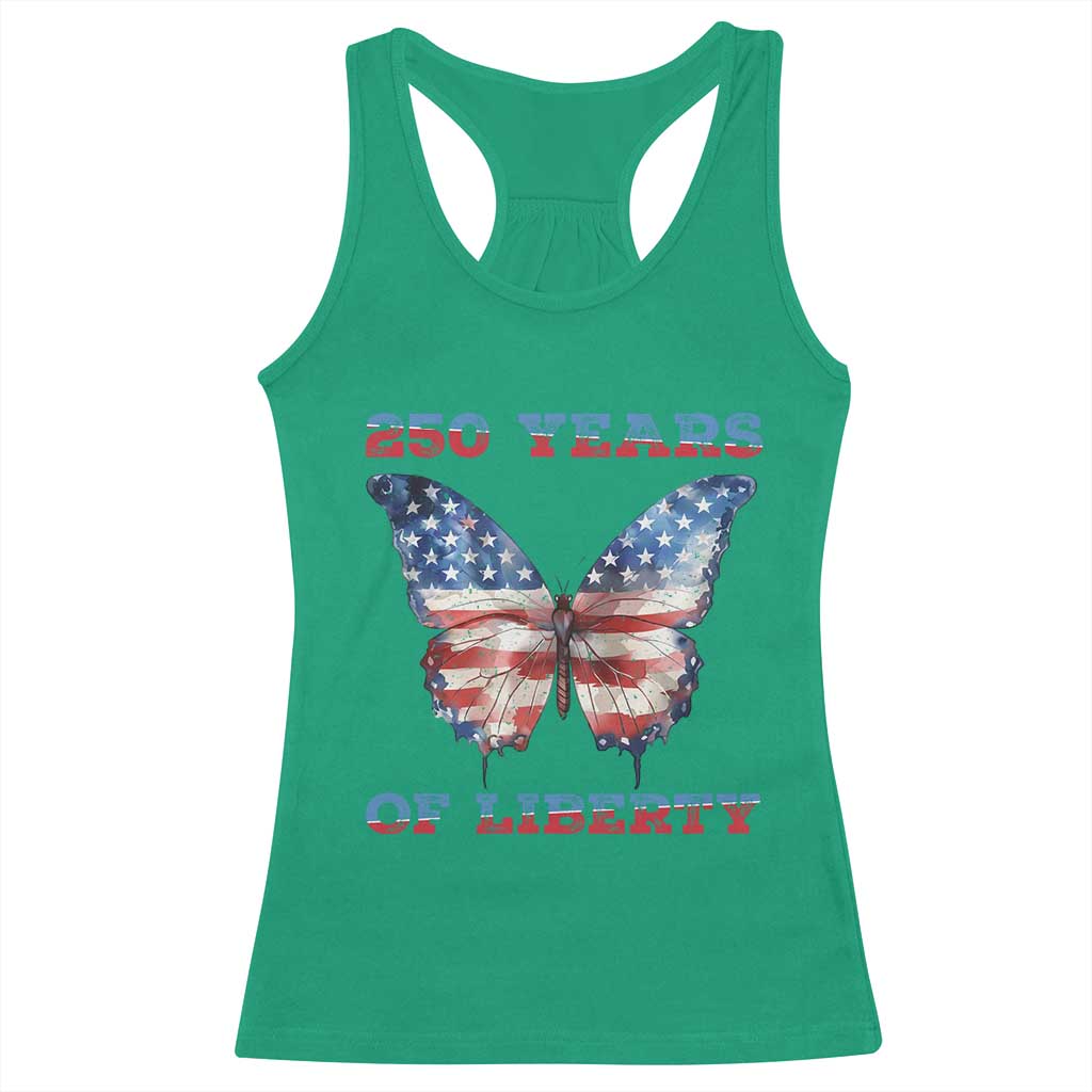 Patriotic Butterfly Racerback Tank Top 250 Years Of Liberty TS12 Irish Green Print Your Wear
