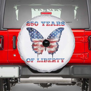 Patriotic Butterfly Spare Tire Cover 250 Years Of Liberty TS12 White Print Your Wear