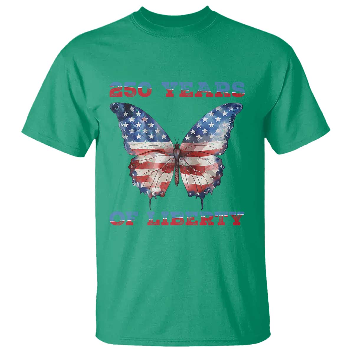 Patriotic Butterfly T Shirt 250 Years Of Liberty TS12 Irish Green Print Your Wear