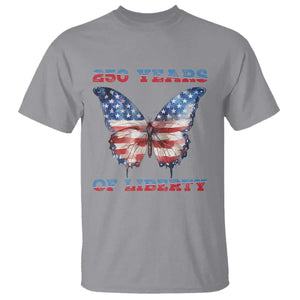 Patriotic Butterfly T Shirt 250 Years Of Liberty TS12 Sport Gray Print Your Wear
