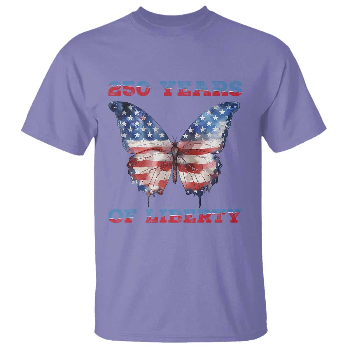 Patriotic Butterfly T Shirt 250 Years Of Liberty TS12 Violet Print Your Wear