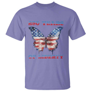 Patriotic Butterfly T Shirt 250 Years Of Liberty TS12 Violet Print Your Wear