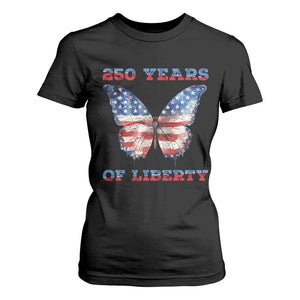 Patriotic Butterfly T Shirt For Women 250 Years Of Liberty TS12 Black Print Your Wear