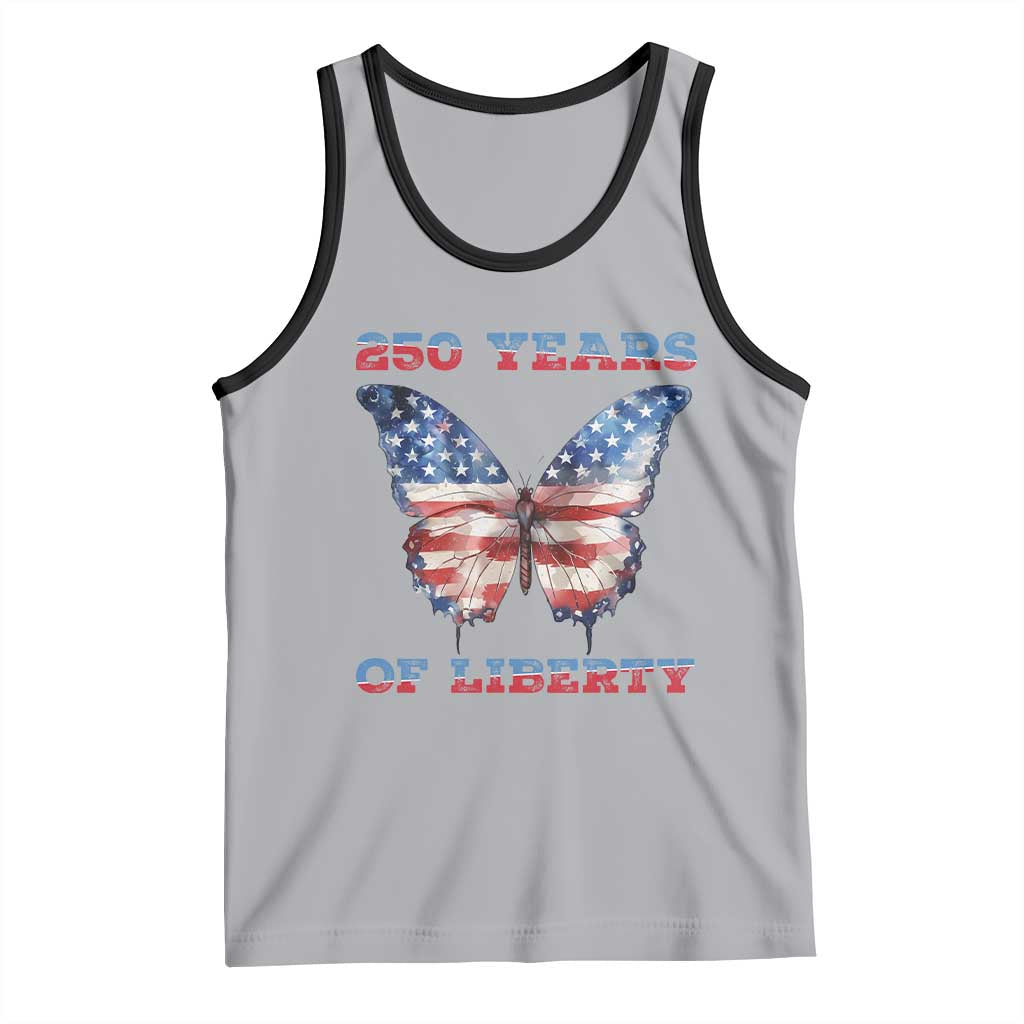 Patriotic Butterfly Tank Top 250 Years Of Liberty TS12 Athletic Heather Black Print Your Wear