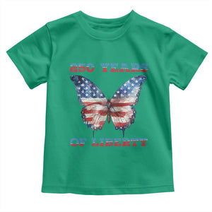 Patriotic Butterfly Toddler T Shirt 250 Years Of Liberty TS12 Irish Green Print Your Wear