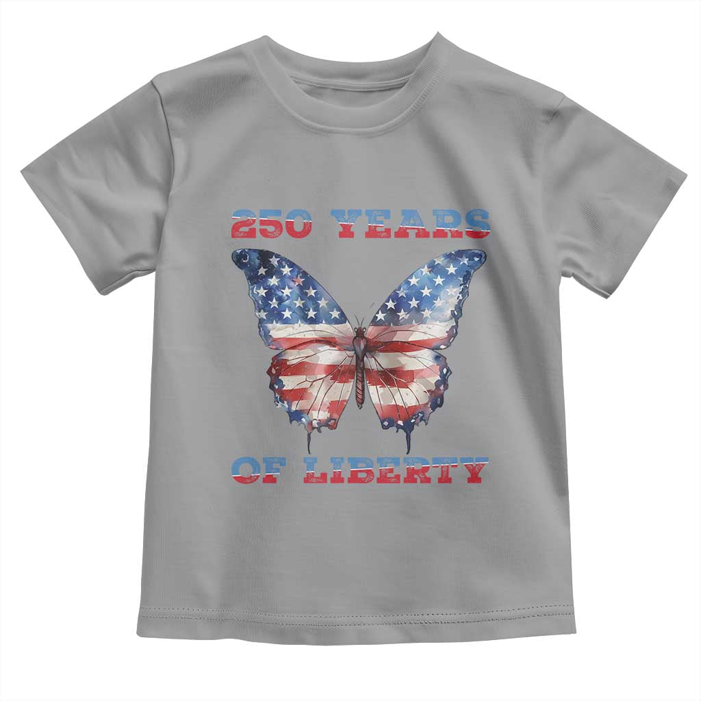 Patriotic Butterfly Toddler T Shirt 250 Years Of Liberty TS12 Sport Gray Print Your Wear