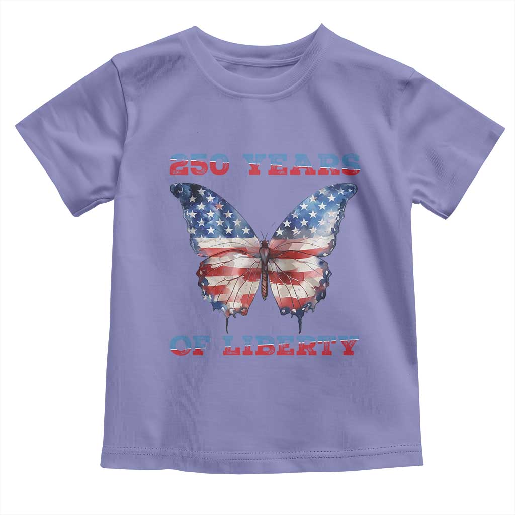 Patriotic Butterfly Toddler T Shirt 250 Years Of Liberty TS12 Violet Print Your Wear