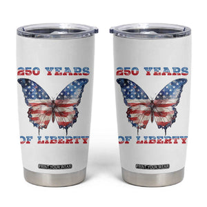 Patriotic Butterfly Tumbler Cup 250 Years Of Liberty TS12 White Print Your Wear