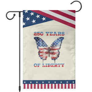 Patriotic Butterfly Garden Flag 250 Years Of Liberty TS12 Modern Beige Blue Print Your Wear