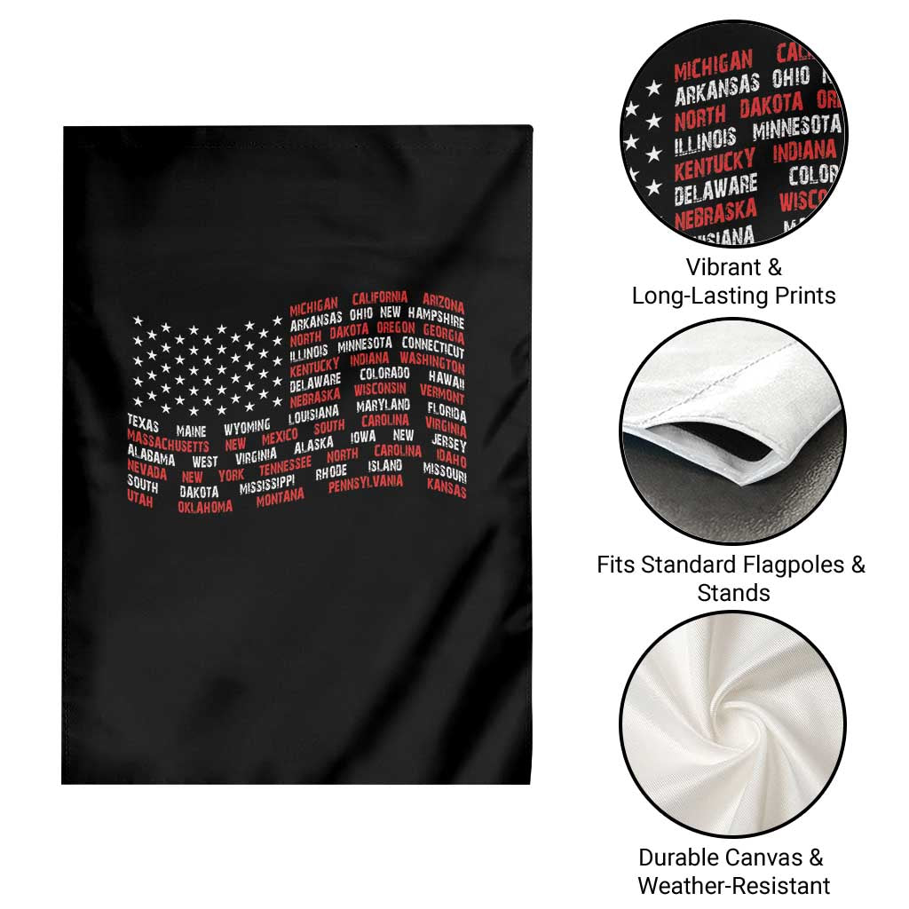 Vintage American Flag 50 States Garden Flag Patriotic Gift TS12 Print Your Wear