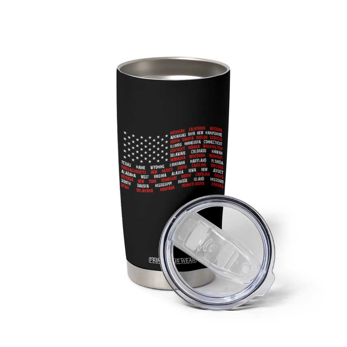 Vintage American Flag 50 States Tumbler Cup Patriotic Gift TS12 Print Your Wear