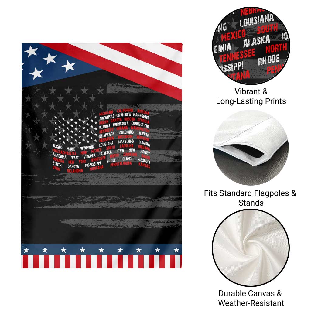 Vintage American Flag 50 States Garden Flag Patriotic Gift TS12 Print Your Wear