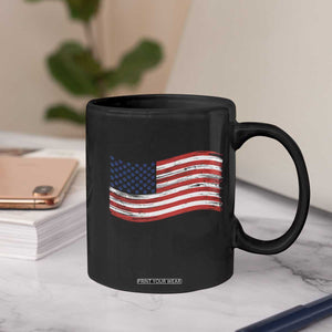 Vintage Patriotic American Flag Dog And Cat Paw Coffee Mug Gift For Pet Lover TS12 Print Your Wear