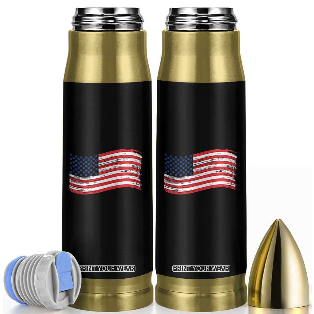 Vintage Patriotic American Flag Dog And Cat Paw Bullet Tumbler Gift For Pet Lover TS12 Black Print Your Wear