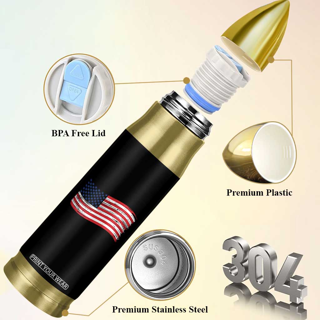 Vintage Patriotic American Flag Dog And Cat Paw Bullet Tumbler Gift For Pet Lover TS12 Print Your Wear