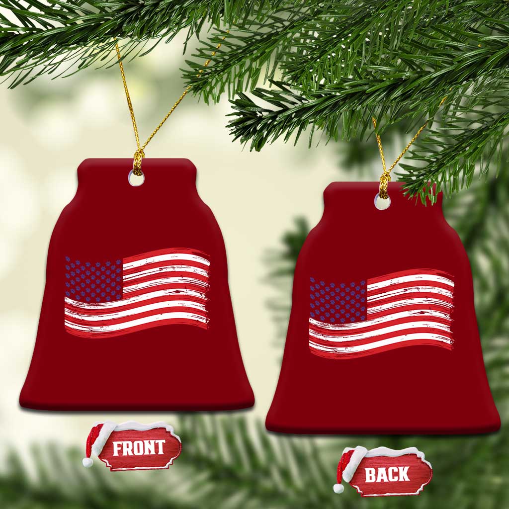 Vintage Patriotic American Flag Dog And Cat Paw Ceramic Ornament Gift For Pet Lover TS12 Print Your Wear