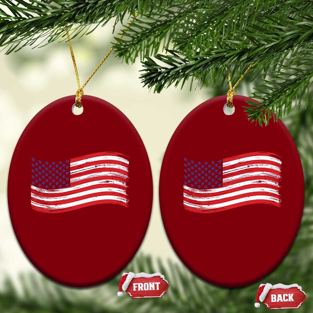 Vintage Patriotic American Flag Dog And Cat Paw Ceramic Ornament Gift For Pet Lover TS12 Print Your Wear