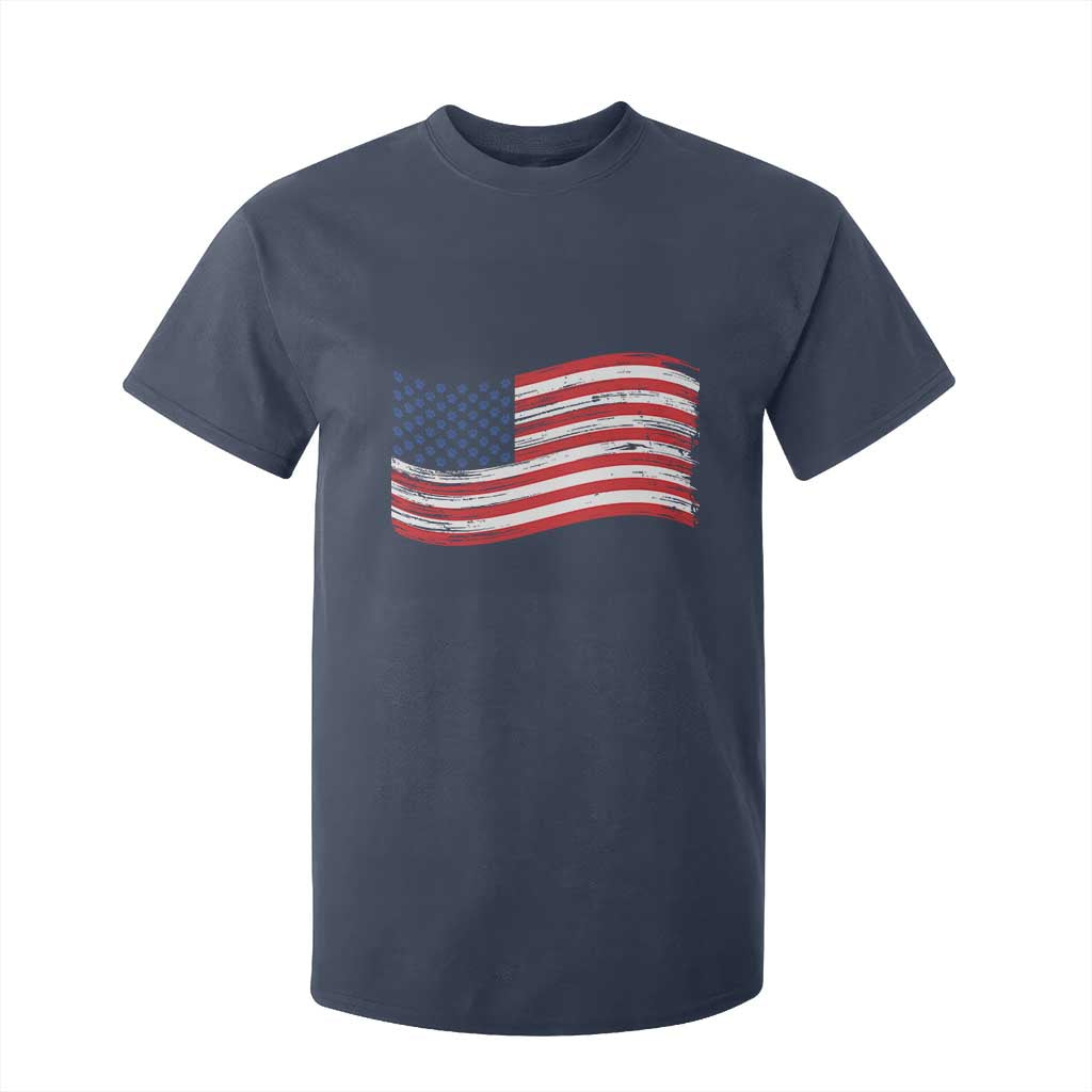 Vintage Patriotic American Flag Dog And Cat Paw T Shirt For Kid Gift For Pet Lover TS12 Navy Print Your Wear