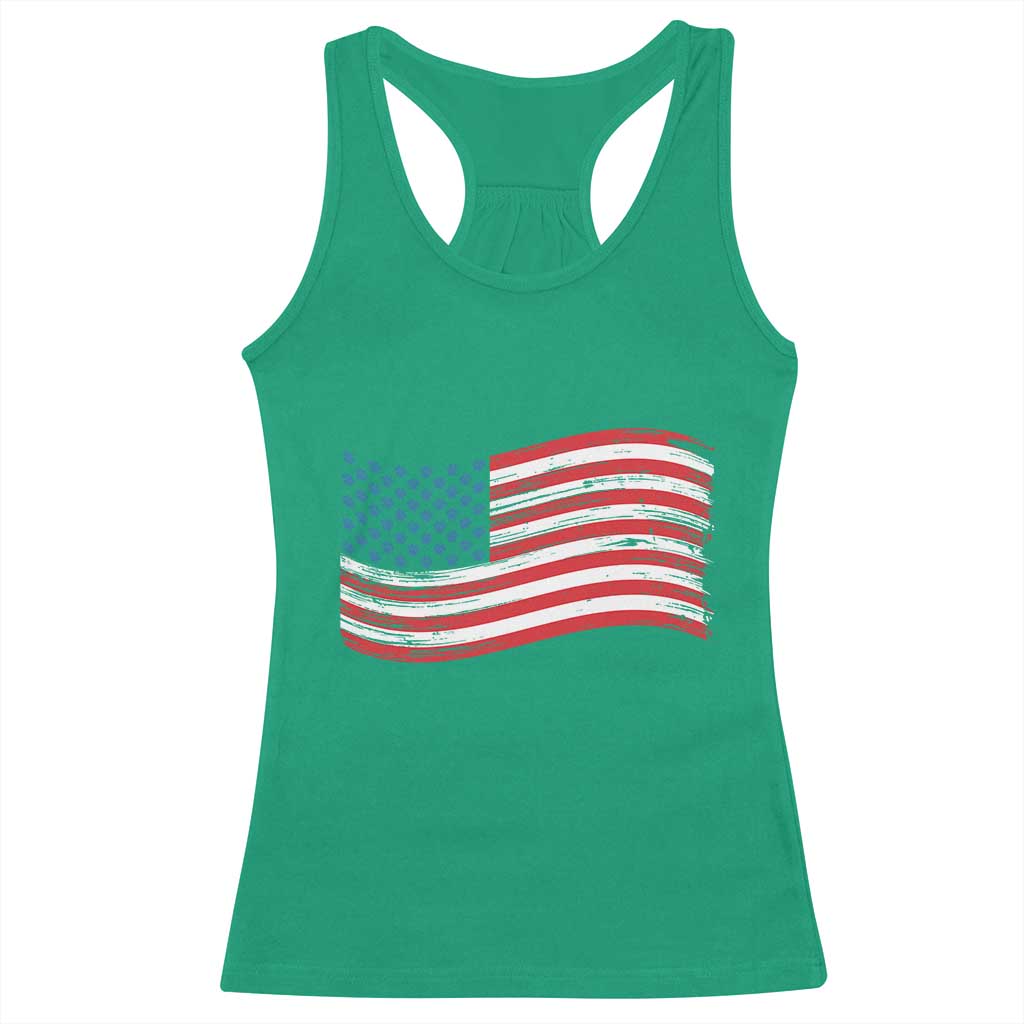 Vintage Patriotic American Flag Dog And Cat Paw Racerback Tank Top Gift For Pet Lover TS12 Irish Green Print Your Wear