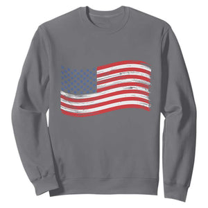 Vintage Patriotic American Flag Dog And Cat Paw Sweatshirt Gift For Pet Lover TS12 Charcoal Print Your Wear