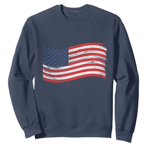 Vintage Patriotic American Flag Dog And Cat Paw Sweatshirt Gift For Pet Lover TS12 Navy Print Your Wear