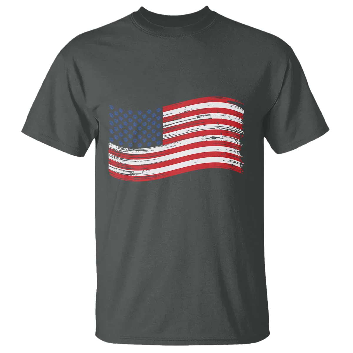 Vintage Patriotic American Flag Dog And Cat Paw T Shirt Gift For Pet Lover TS12 Dark Heather Print Your Wear