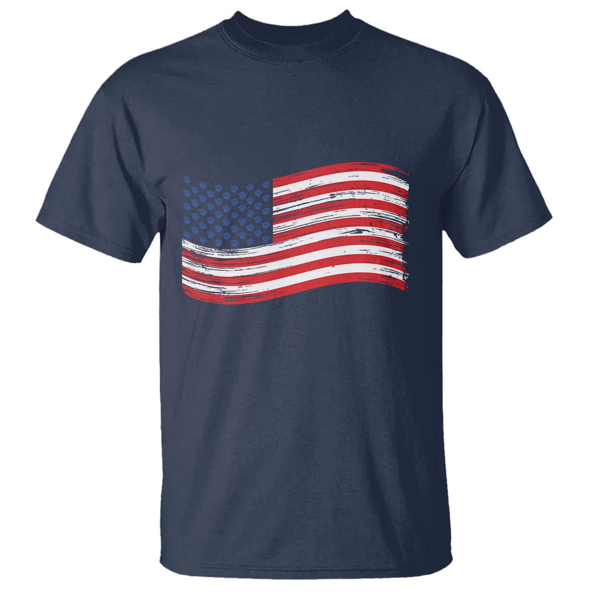 Vintage Patriotic American Flag Dog And Cat Paw T Shirt Gift For Pet Lover TS12 Navy Print Your Wear
