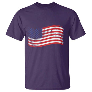 Vintage Patriotic American Flag Dog And Cat Paw T Shirt Gift For Pet Lover TS12 Purple Print Your Wear