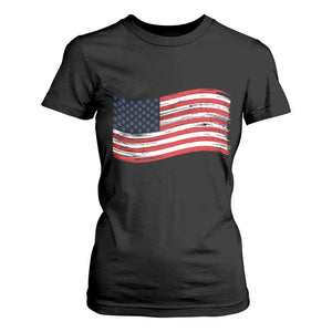 Vintage Patriotic American Flag Dog And Cat Paw T Shirt For Women Gift For Pet Lover TS12 Black Print Your Wear