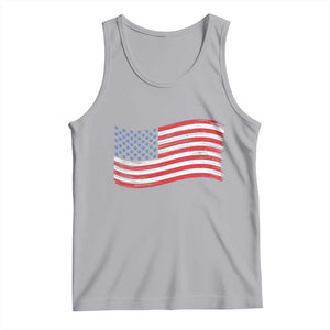 Vintage Patriotic American Flag Dog And Cat Paw Tank Top Gift For Pet Lover TS12 Athletic Heather Print Your Wear