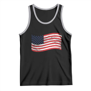 Vintage Patriotic American Flag Dog And Cat Paw Tank Top Gift For Pet Lover TS12 Black Athletic Heather Print Your Wear