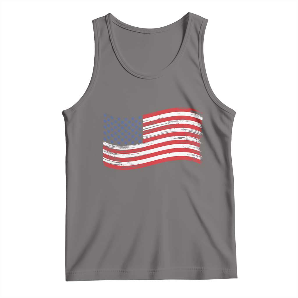 Vintage Patriotic American Flag Dog And Cat Paw Tank Top Gift For Pet Lover TS12 Deep Heather Print Your Wear