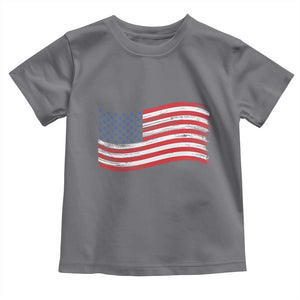 Vintage Patriotic American Flag Dog And Cat Paw Toddler T Shirt Gift For Pet Lover TS12 Charcoal Print Your Wear