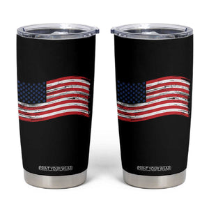 Vintage Patriotic American Flag Dog And Cat Paw Tumbler Cup Gift For Pet Lover TS12 Black Print Your Wear