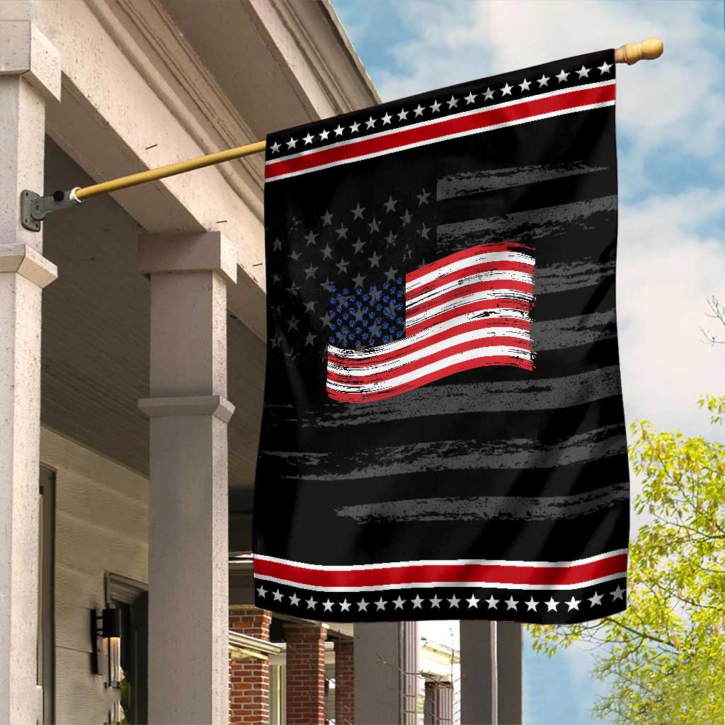 Vintage Patriotic American Flag Dog And Cat Paw Garden Flag Gift For Pet Lover TS12 Distressed Black Red Print Your Wear