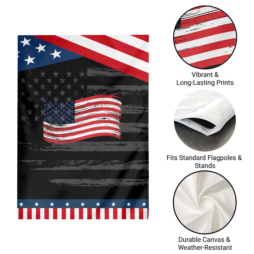 Vintage Patriotic American Flag Dog And Cat Paw Garden Flag Gift For Pet Lover TS12 Print Your Wear
