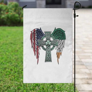 Patriotic Irish American Cross Garden Flag St Patricks Day Religious Gift TS12 Print Your Wear