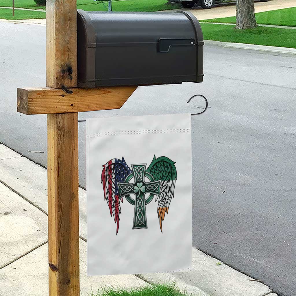 Patriotic Irish American Cross Garden Flag St Patricks Day Religious Gift TS12 Print Your Wear