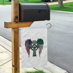 Patriotic Irish American Cross Garden Flag St Patricks Day Religious Gift TS12 Print Your Wear