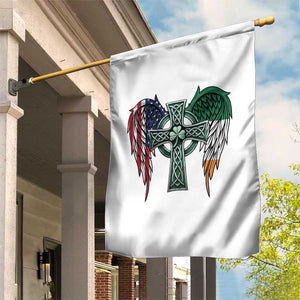 Patriotic Irish American Cross Garden Flag St Patricks Day Religious Gift TS12 Print Your Wear