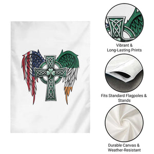 Patriotic Irish American Cross Garden Flag St Patricks Day Religious Gift TS12 Print Your Wear